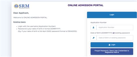 srm admission portal 2024|Admissions .